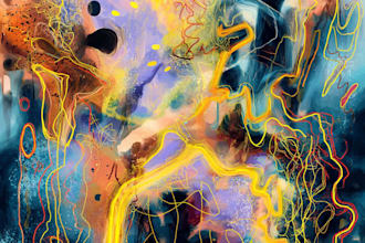 create unique digital abstract art