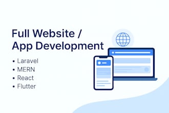 build a complete laravel web application with admin panel and API