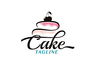 design cake, desserts, cookie, candy, bakery logo