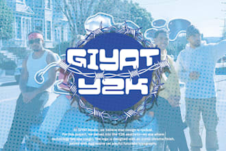custom design y2k logo for your streetwear brand