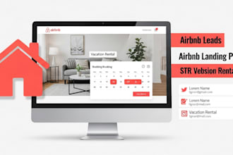 do airbnb leads airbnb landing page airbnb website vacation rental str website
