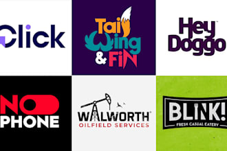 do unique custom lettering, font, and wordmark logo design