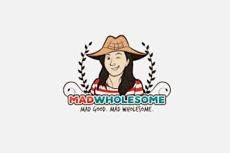 design beautiful mad wholesome food logo