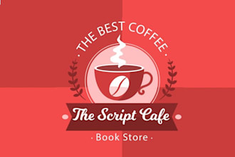 design super rustic contemporary logo for the script cafe