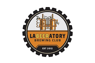 design awesome brew laboratory monogram logo
