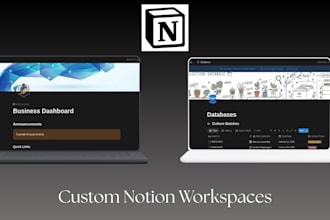 design a custom notion dashboard and workspace setup