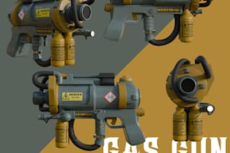 create detailed and textured game assets, weapons, and environment assets