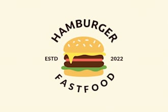 make eye catching burger food logo