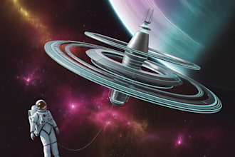 draw sci fi illustration and sci fi art
