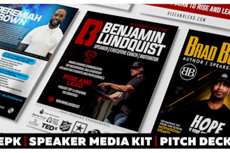 design a premium epk, media kit, pitch deck for professionals