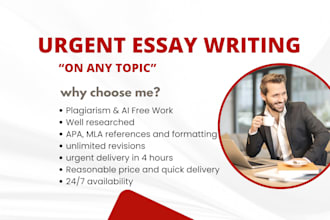 do urgent essay writing, ai remove, apa mla paper in 4 hours