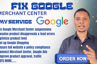 fix google merchant center suspension ads setup product management online shops