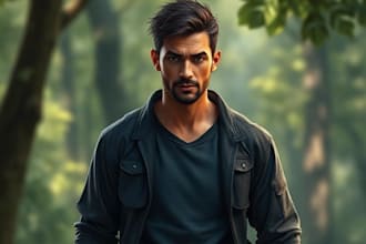 draw semi realistic character