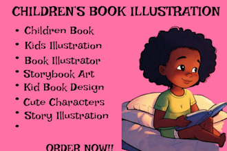 illustrate your childrens book with colorful, imaginative storybook art