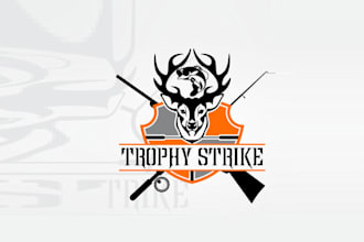 design modern hunting and fishing brand logo