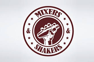 design unique aesthetics mixers shakers logo