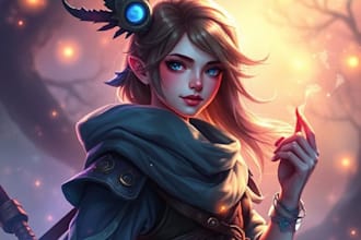 design fantasy character portrait