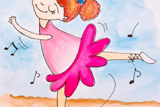 create custom watercolor object illustration