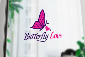 create a beautiful butterfly logo design in 1 day