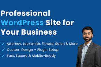 create a wordpress website for attorney locksmith salon fitness law and more