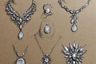 make jewellery hand sketch