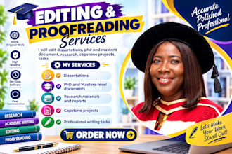 edit dissertations, phd and masters document, research, capstone projects, tasks