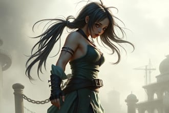 paint semi realistic fantasy art