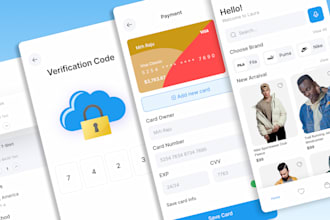 design mobile app UI UX in figma with clickable prototype