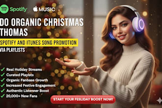 do organic christmas spotify and itunes song promotion via playlists