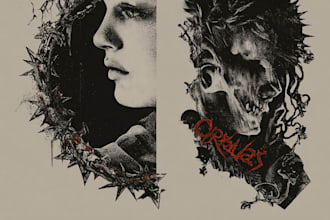 do dark art, skull, horror illustration for t shirt, hoodie any clothing design