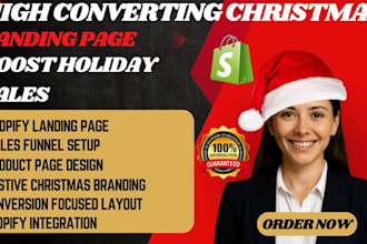 create a high converting christmas landing page design for your shopify store