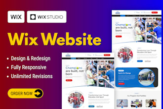 design and develop a responsive wix website or wix website redesign