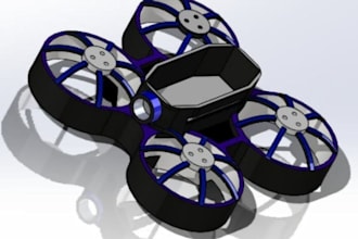 custom drone or uav in solidworks and autocad