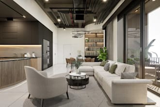 restyle 3dstudio apartment,interior layout,sectional sofa,dining area,cgi render