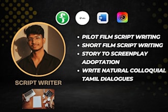 write tamil short film or pilot film scripts for your story