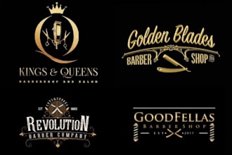 create modern cosmetic beauty hair salon barber shop skin care logo for you