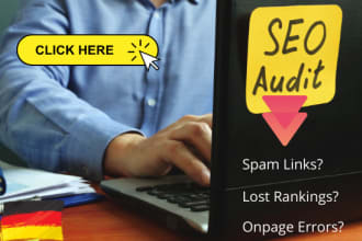 do a german SEO audit check links, rankings, onpage