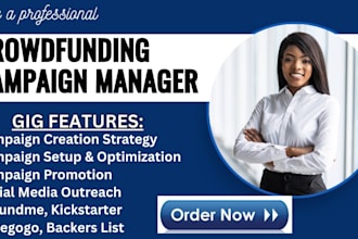 crowdfunding campaign creation, promotion crowdfunding for gofundme kickstarter