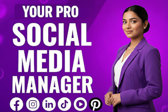 be your professional social media manager for monthly management