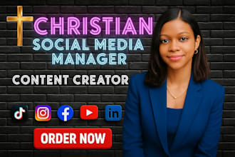 be your christian social media manager and gospel content creator