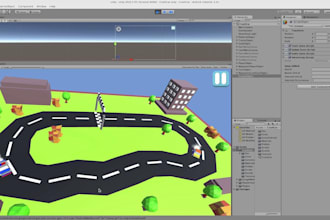develop 3d, 2d game in unity or unreal engine arcade game website, crash game