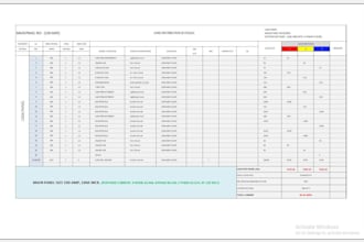 do electrical load calculation and load distribution schedule