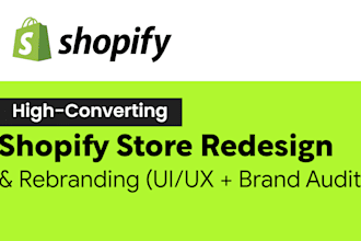 high converting shopify store redesign and rebranding UI UX brand audit
