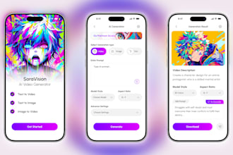 develop ai video generator app, ai image generator app, ai editing app