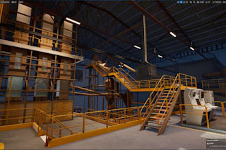 create 3d game environments for unreal and unity, ar VR and web