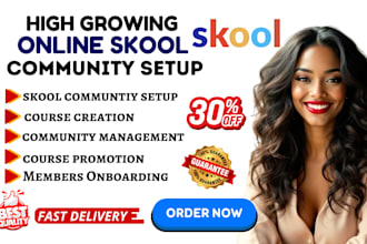 skool community setup skool community manager skool online community skool setup