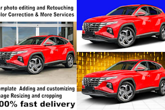 automotive background remove car photo editing reflection image and color change