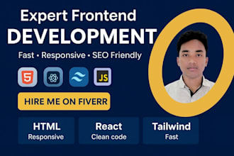 be expert forntend UI developer for react, tailwind and js