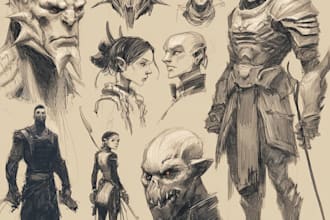 create concept art and illustration