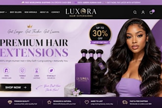 build shopify beauty store, spa, salon, hair and cosmetic hair extension website